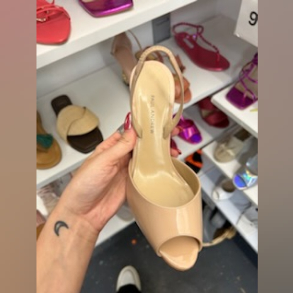 Sz 37 NIB Paul Andrew nude heels